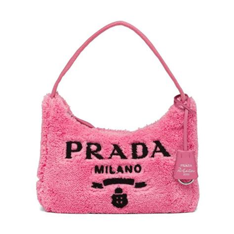 prada pink fur bag|prada handbags pink.